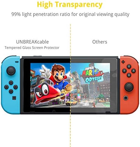 Kırılmaz Kırılmaz Temperli Cam Ekran Koruyucu için Nintendo Anahtarı [2-Pack] [99.99% HD Temizle] [Kabarcık Ücretsiz]