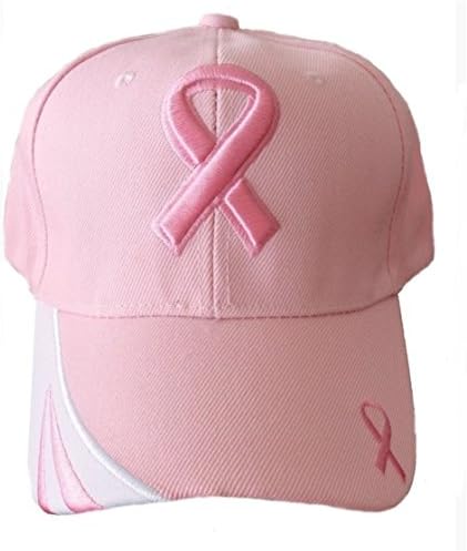 Erkek / kadın çift iki (2) meme kanseri bilinçlendirme siyah ve pembe kurdele kapaklar şapkalar