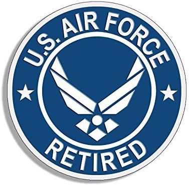 GHaynes Dağıtım Yuvarlak ABD Hava Kuvvetleri Emekli Sticker Çıkartması (USAF Sticker Çıkartması ıc Veteriner) Boyut: