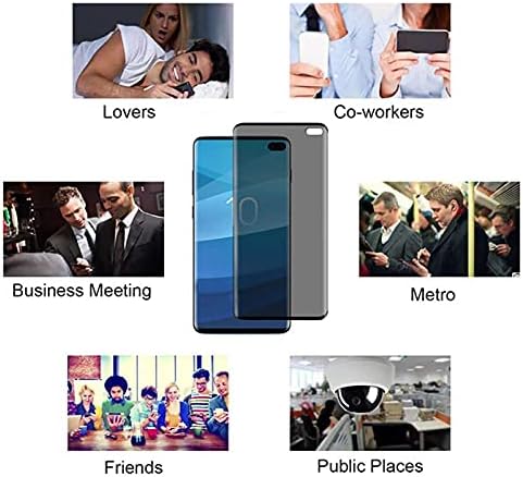 Gizlilik Ekran Koruyucu için Samsung Galaxy A12 Temperli Cam [2 Paket], Yewos Anti-Casus Anti-Parmak İzi Anti-Patlama