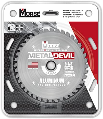 Morse Metal Devil CSM5884020FNFC, Daire Testere Bıçağı, Karbür Uçlu, Alüminyum Kesim, 5-7 / 8 inç, 1 Paket