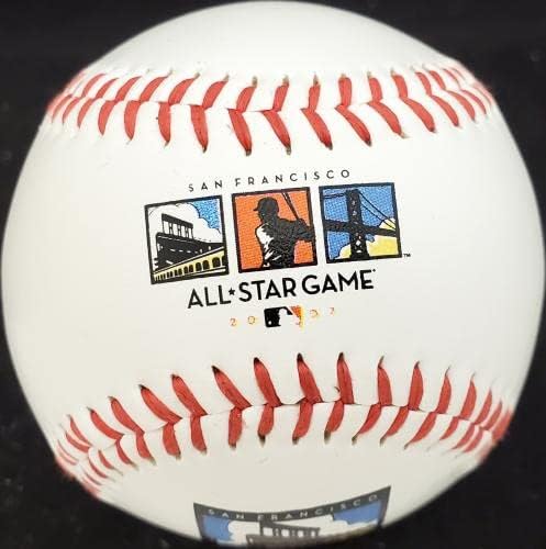 Ichiro Suzuki İmzalı Resmi Rawlings 2007 All Star Oyun Logosu Beyzbol Seattle Mariners IS Holo SKU 192309-İmzalı