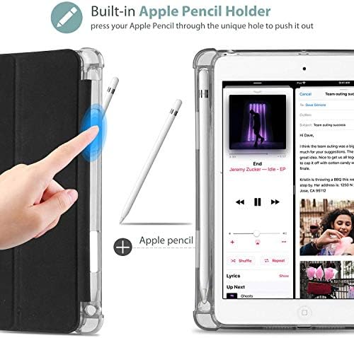 ProCase iPad Mini 5 Kılıf 2019 kalem tutucu ile, Ultra İnce Hafif Standı Koruyucu Kılıf ile Esnek Yumuşak TPU arka