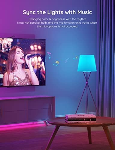 Govee akıllı LED şerit ışıklar 16.4 ft paket akıllı ampuller, WiFi Bluetooth renk değiştiren ampuller 4 Paket