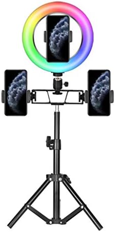 QFFL LED halka ışık kısılabilir Led halka ışık 15 ışık modu Teleskopik katlanır Tripod tripod standı ve telefon tutucu