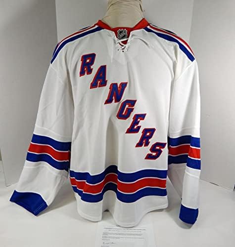 New York Rangers Brooks 89 Beyaz Deplasman Forması Verilen Oyun Reebok 58 DP40480-Oyun Kullanılmış NHL Formaları