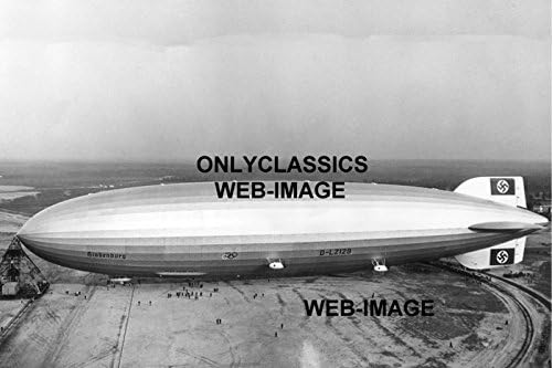 Sadeceklasikler 1937 Hindenburg Zeplin ZEPLİN Biniş Havacılığı 8X12 Fotoğraf Tarihi Uçuş