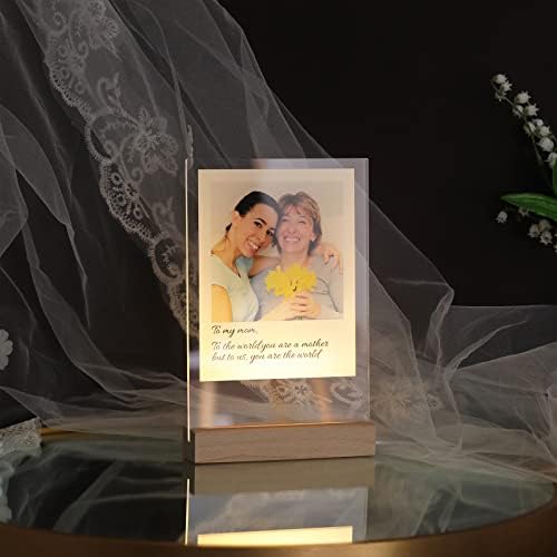 Özel Fotoğraf Akrilik Plak, Kişiselleştirilmiş Fotoğraf akrilik ışık anneler Günü Hediyesi Kızı Anne için Hediye