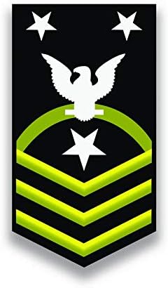 DHDM Tasarımlar Donanma E9 CMDCM Komutan Master Chief Petty Officer 5-İnch Rank 2-Pack Premium Kalite Vinil süslü