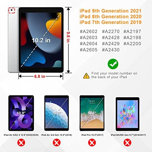 Fintie manyetik stant kılıfı iPad 9th / 8th / 7th Nesil (2021/2020/2019) 10.2 İnç, [Çoklu Güvenli Açılar] Darbeye