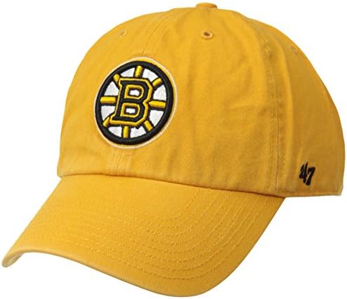 '47 NHL Boston Bruins Marka Temizleme Ayarlanabilir Şapka, Altın, Tek Beden