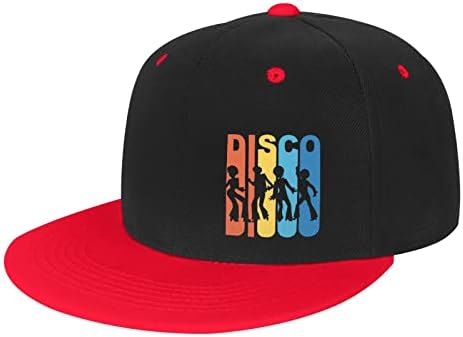 Vintage 1970'LERİN Disko Yetişkin Düz Ağız Kontrast Hip Hop Şapka Düz Ağız Beyzbol Ayarlanabilir Snapback kamyon şoförü