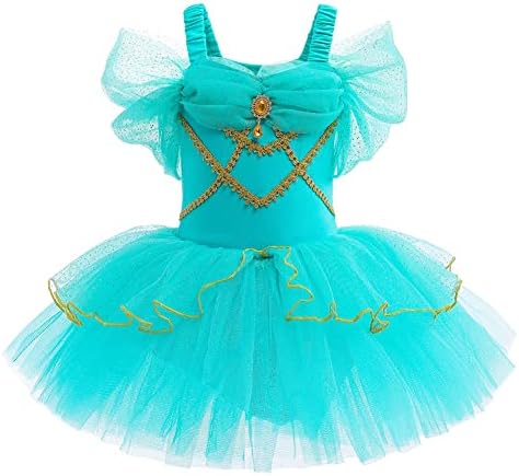 HIHCBF Prenses Kız Mayoları Bale Dans Etekli Tutuş Kısa Kollu Giyim Cadılar Bayramı Noel fantezi parti elbisesi