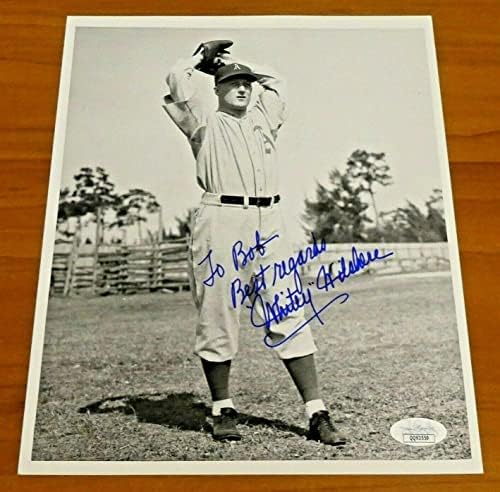 Whitey Wilshere, JSA COA İmzalı MLB Fotoğrafları ile Vintage Beyzbol 8x10 Fotoğrafını İmzaladı