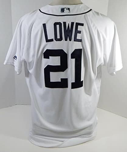 Detroit Tigers Mark Lowe 21 Oyunu Yayınlandı Beyaz Forma 46 813 - Oyun Kullanılmış MLB Formaları