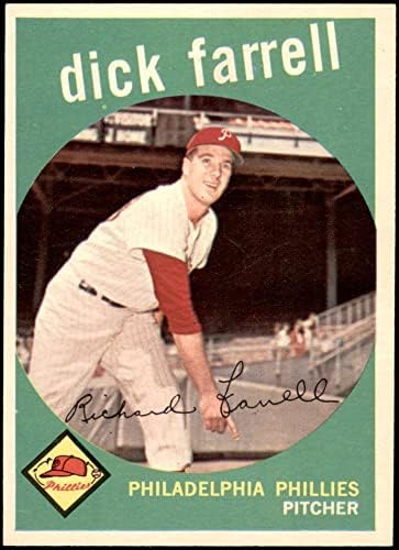 1959 Topps 175 Dick Farrell Philadelphia Phillies (Beyzbol Kartı) NM / MT Phillies