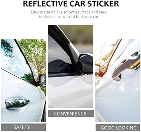 VİCASKY 5 adet Araba Sticker Araba Yansıtıcı Sticker Dekorasyon Araba Aksesuarları Beyaz