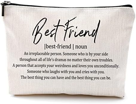 OHSUL Best Friend Çözünürlüklü Makyaj Çantası, İlham Dostluk Kozmetik Çantası Seyahat Kılıfı, Best Friend Bestie BFF