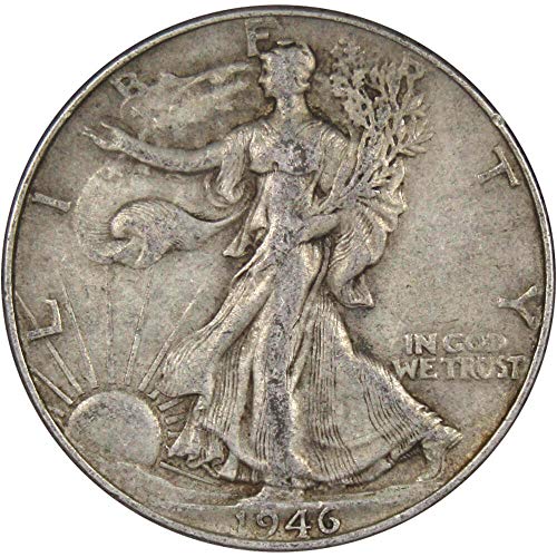 1946 Liberty Yürüyüş Yarım Dolar XF EF Son Derece İnce 90 % Gümüş 50c ABD Sikke
