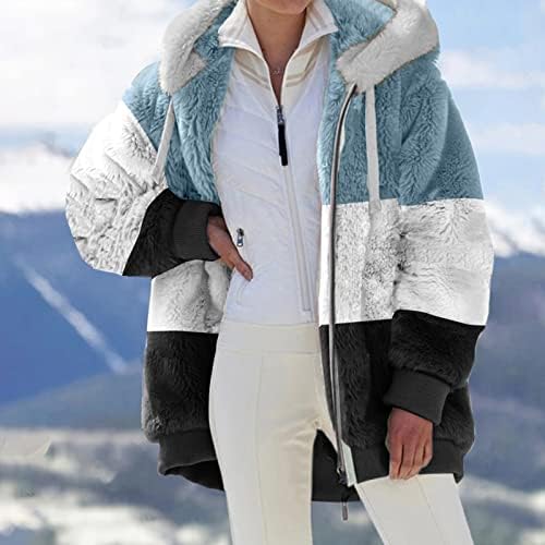 MtsDJSKF Bayan Kalınlaşmış Palto Hoodie Rahat Kış Sıcak Polar Astarlı fermuarlı kapüşonlu svetşört Ceket Kaban Dış