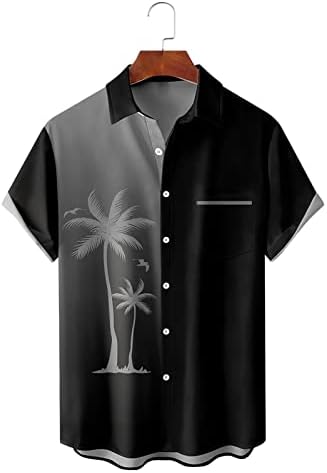 HİCOLLİEE Çılgın havai gömleği Erkekler için Streç golf gömlekleri Erkekler için Günlük Giyim Çok Boyutlu Gömlek Elbise