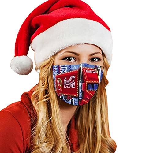 3 Adet Noel Noel Baba Face_Mask Kadın Erkek Genç Noel Ağız Kullanımlık Yıkanabilir Tasarımcı Kumaş Ayarlanabilir Sevimli