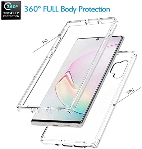 Tothedu Telefon Kılıfı için Galaxy Note 10 Artı SM-N975U Kılıf ile Temperli Cam Ekran Koruyucu, temizle Tam Vücut