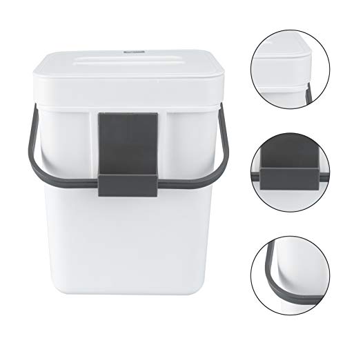 Zerodeko Araba Çöp Kutuları Asılı Mutfak Kompost Kutusu Kutusu: Asılı Küçük çöp tenekesi Beyaz Duvar çöp Kutusu Banyo
