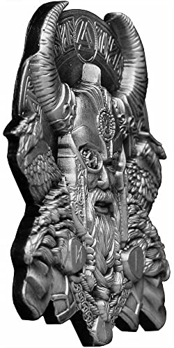 2022 DE İskandinav Tanrıları Gana PowerCoin Odin İskandinav Tanrıları Sikke 2 Cedis Gana 2022 35 Gr Antika Kaplama