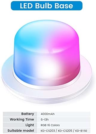 LOFTEK 4000mAh Yedek Ampul Topu, Küp Şekli RGB LED ışıklar-4.7