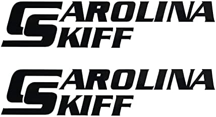 2 Set Carolina Skiff Logo Çıkartması vinil yapışkan Tekneler için Uygun DLV DLX JVX JV J Serisi Tekne (Siyah)