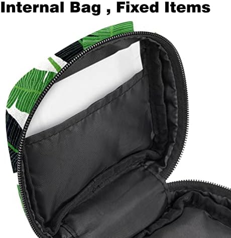Yaprak Tropikal Yeşil temizlik peçeteleri saklama çantası Regl Pad Çantası Taşınabilir regl kupası fermuarlı kese
