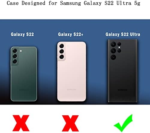 VANİPUFF Manyetik Telefon Kılıfı için Samsung Galaxy S22 Ultra 5g [MagSafe ile uyumlu] Lüks Kaplama Sevimli Kalp Desen