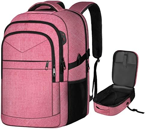 Büyük Dizüstü Sırt Çantası Kadın, Büyük Seyahat Sırt çantası, USB Portu ile Kolej İş için 17.3 İnç Dizüstü Sırt Çantaları,