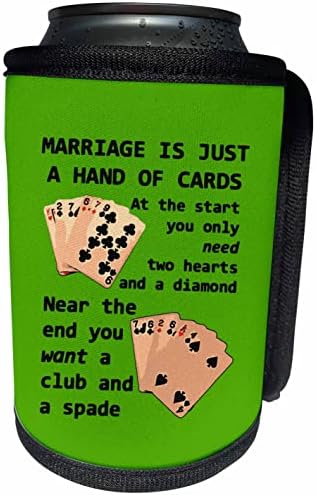 3dRose Evlilik Sadece Bir Kart Elidir - Şişe Sargısını Soğutabilir (cc_357179_1)