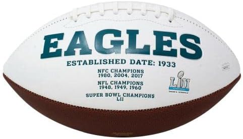 Darius Slay İmzalı Philadelphia Eagles Beyaz Logo Futbol Slaymaker JSA İmzalı Futbol Topları