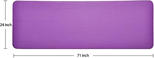 Essentials Kalın Yoga Mat Fitness ve egzersiz matı ile Kolay-Cinch Yoga Mat Taşıyıcı Kayış, 72L x 24 W x 2/5 İnç Kalın
