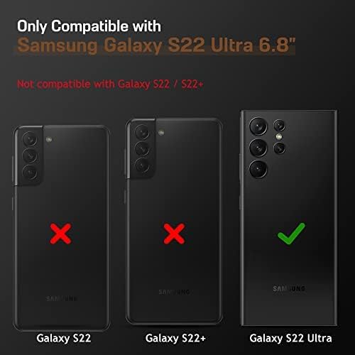 Samsung Galaxy S22 Ultra Kılıf için LOHASİC, Lüks Deri İnce İş PU Kaymaz Kavrama Sağlam Darbeye Dayanıklı Tampon Tam