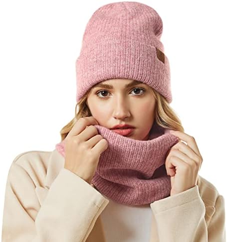 Bayan Kış Bere Şapka Boyun ısıtıcı seti Sıcak Örgü Hımbıl Kafatası Kapaklar Infinity Atkı Kadınlar ve Erkekler için