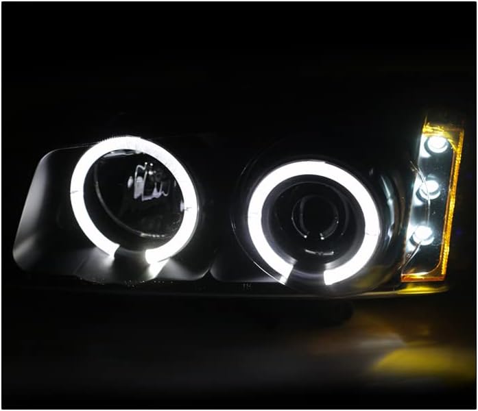 ZMAUTOPARTS LED Halo projektör farlar siyah w / tampon ışıkları ile uyumlu 2003-2006 Chevy Silverado / çığ