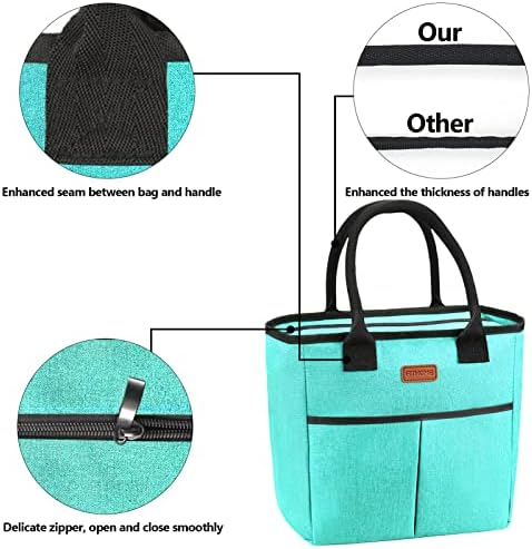 Kadınlar / erkekler için FİTHOME yalıtımlı öğle yemeği çantası, Yeniden kullanılabilir sızdırmaz soğutucu Termal öğle