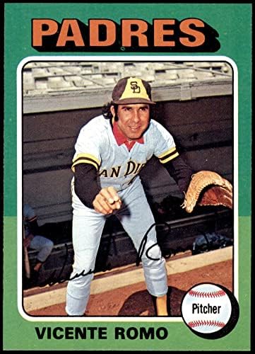 1975 Topps 274 Vicente Romo San Diego Padres (Beyzbol Kartı) NM / MT Padres