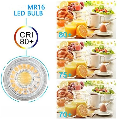 CTKcom 5 W MR16 COB LED ampuller(4 paket) - LED ampul spot Cob AC / DC 12 V 50 W halojen ışık eşdeğer 6000 K günışığı