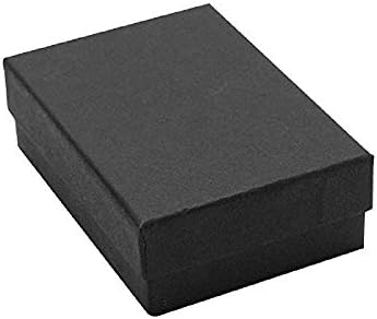100 Paket Siyah Mat Renk Pamuk Dolgulu Karton Mücevher Kutuları 3. 25x2. 25x1 İnç (100) 32 RJ Ekranlar