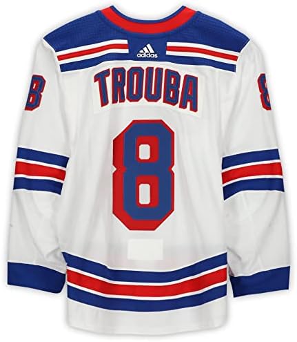 Jacob Trouba New York Rangers Oyunu-1 Ağustos ve 3 Ağustos 2020'de Carolina Hurricanes'e karşı 8. Beyaz Forma Kullanıldı-56