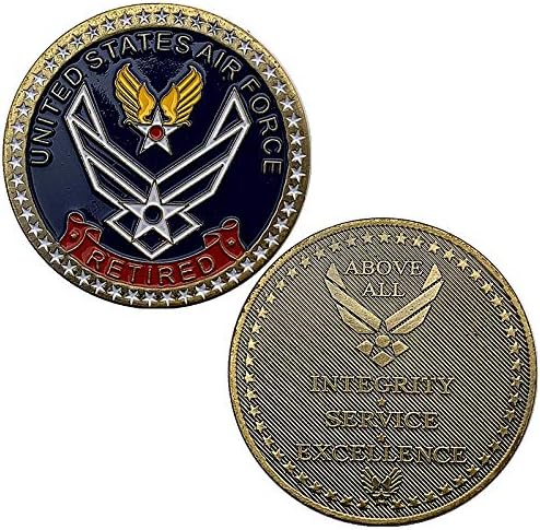 Amerika Birleşik Devletleri Hava Kuvvetleri Emekli Hatıra Bronz Kaplama Sikke Veteran Tahsil Mücadelesi Coin ABD Hava