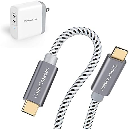 Paket-2 Ürün: USB Tip C'den Tip C'ye Kablo 60W Hızlı Şarj 10 FT + 68W 2 Bağlantı Noktalı GAN PD 3.0 Duvar Şarj Cihazı,