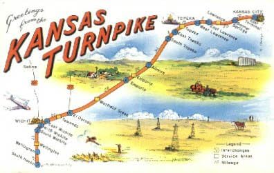Kansas Paralı Yolu, Kansas, Kartpostal
