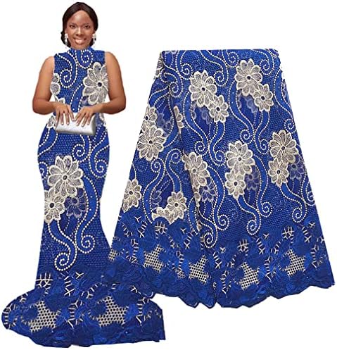 Afrika Dantel Kumaş 5 Metre 2022 Yeşil Altın Nijeryalı Dantel Kumaş İşlemeli Boncuklu Dantel Kumaş düğün elbisesi