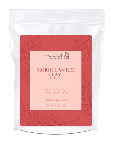 Fas Kırmızı Kil Tozu meesha / 100g (3.5.oz.) | %100 Doğal Fas Kırmızı Kil Tozu / Detoksifiye edici, peeling, temizleyici